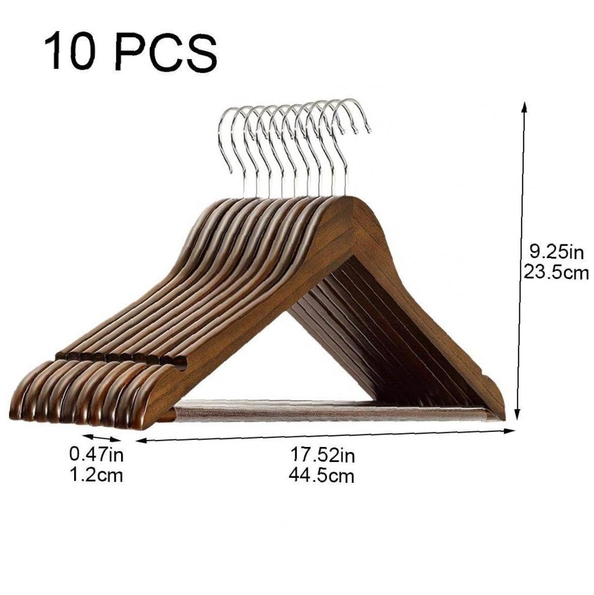 Amazon.co.jp: 木製ハンガー 44.5cm 衣類ハンガー スーツハンガー 滑り